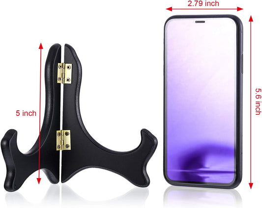 Tatuo 4 Packs Wooden Display Stand Decorative Plate Stands for Display Picture Frame Holder Easels