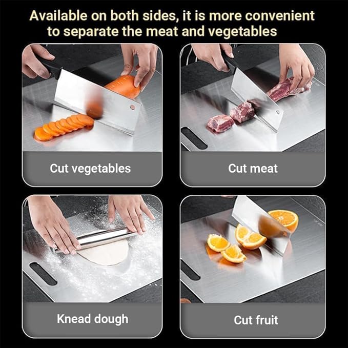 Katuchef Titanium Cutting Board, 2025 Pure Cut TitanIum Cutting Boards for Kitchen, Safe Durable Extra Large Cutting Board for Meat Fruit Vegetable (set of 3)