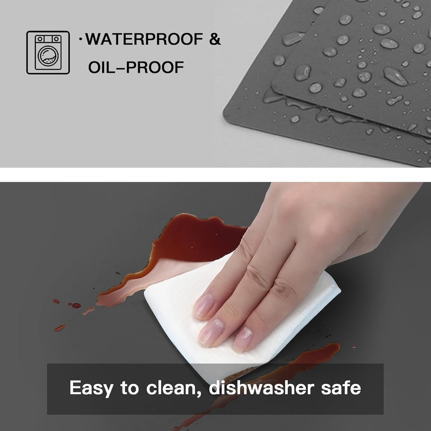 Extra Large Silicone Mat 31.5"x23.6"x0.08”, Multipurpose Silicone Mat Thick Heat Resistant Mat, Nonstick Kitchen Counter Mat, Waterproof Nonslip Silicone Mats for Kitchen Counter, Semitransparent