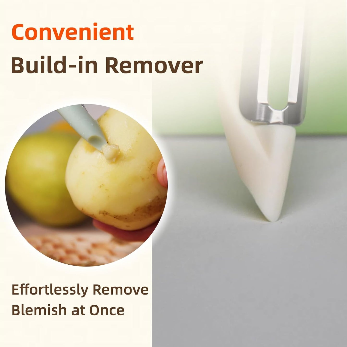 Stainless Steel Vegetable and Fruit Peeler, Swivel Straight Peeled Gadget for Kitchen - Ideal Carrot Cucumber Potato Peeler with Ergonomic, Non-Slip and Cute Handle (Green)