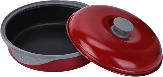 MACONEE Microwave Frying Pan Skillet, Grill & Crisper Pan with Lid Allows You to Fry, Sizzle, and Brown Foods in the Microwave, Micro Cookware for Grilling, Reheating, and Cooking a Variety of Dishes