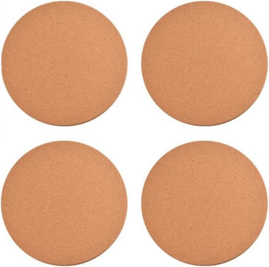 Cork Trivets for Kitchen Worktops, Heat Resistant Mats for Hot Pans and Pots, Non Slip Table Placemats and Coasters for Pot Holders, Dishes, Pans 7.5inch Set of 4