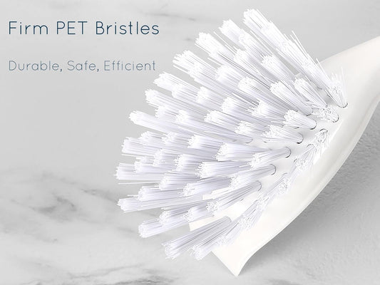 Dish Brush, Dish Scrubber & Kitchen Scrub Brush for Dishes, Pots, Pans, Sink, Cast Iron, Blue 4 Pack