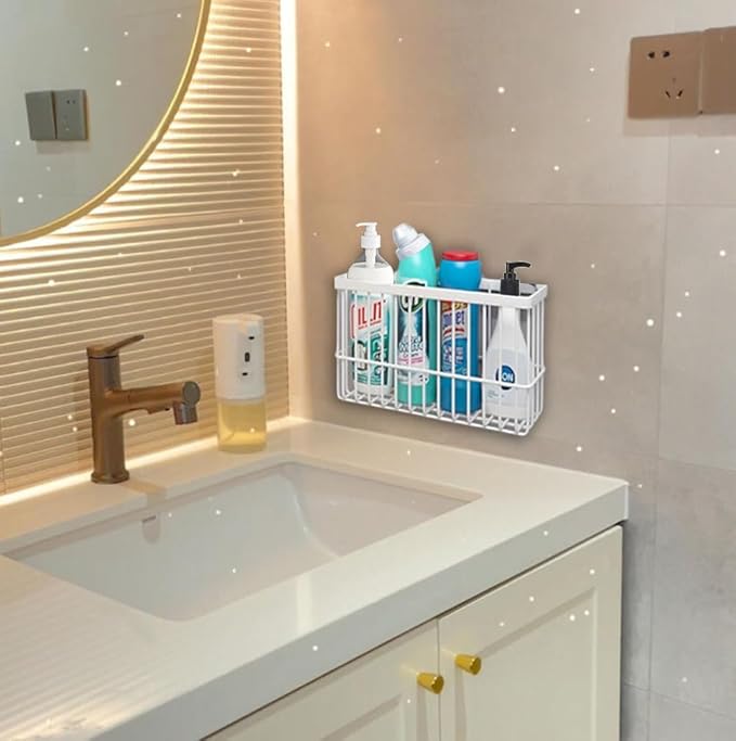 2 Piece Kitchen Cabinet Door Storage Box,Self Adhesive Wall Mounted Storage Boxes,Wardrobe/Bathroom/Refrigerator Small Items Organizer Storage Box (White3)