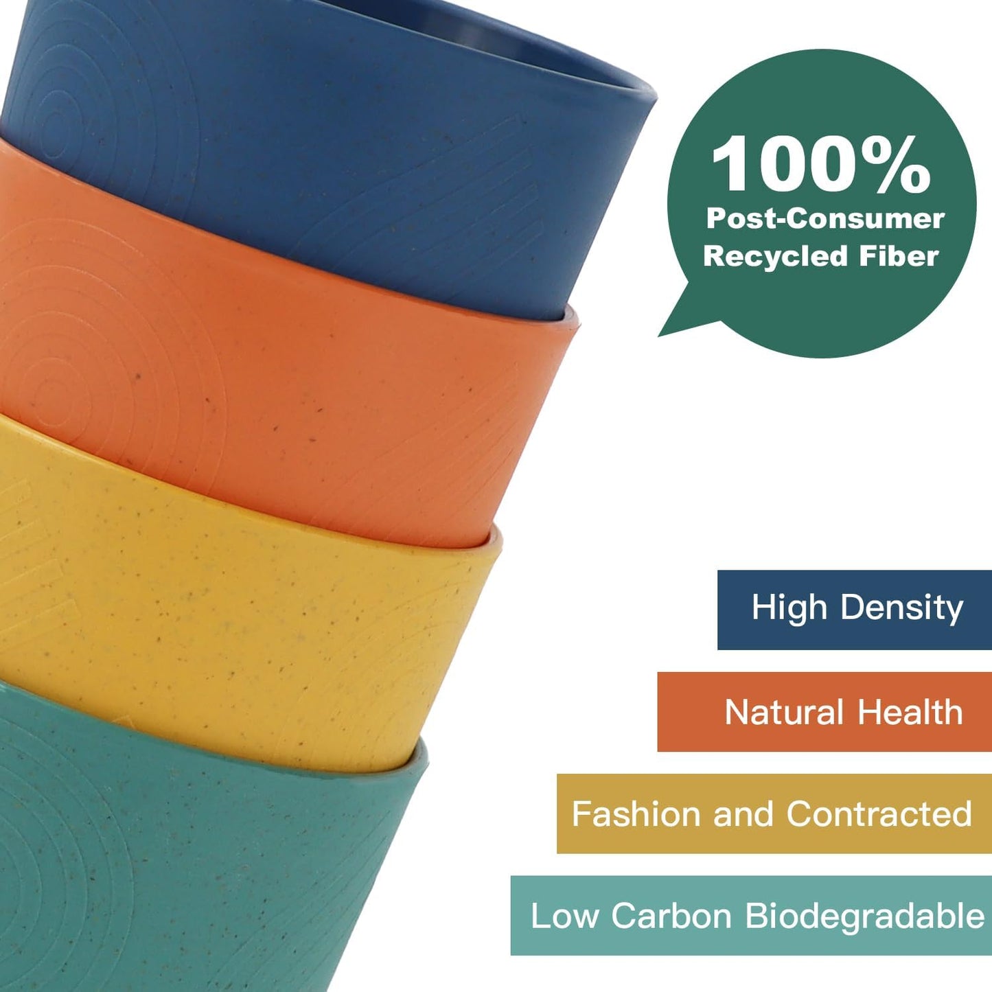 Homienly Drinking Glasses Premium Wheat Straw Unbreakable Cups - Set of 6 Alternative to Plastic Cups Reusable Unbreakable Drinking Cup Reusable Dishwasher Safe Water Glasses Tumblers (12 OZ)