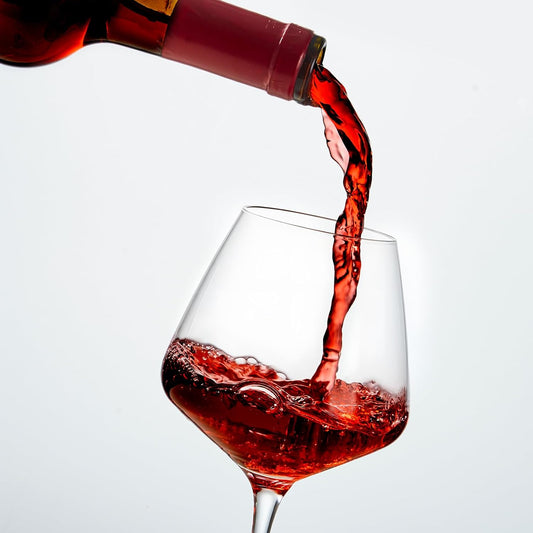 Burgundy Wine Glasses Set of 2-16oz Hand Blown White & Red Wine Glass, Clear Lead-Free Glassware for Women, Men, Wedding Gifts & Birthday