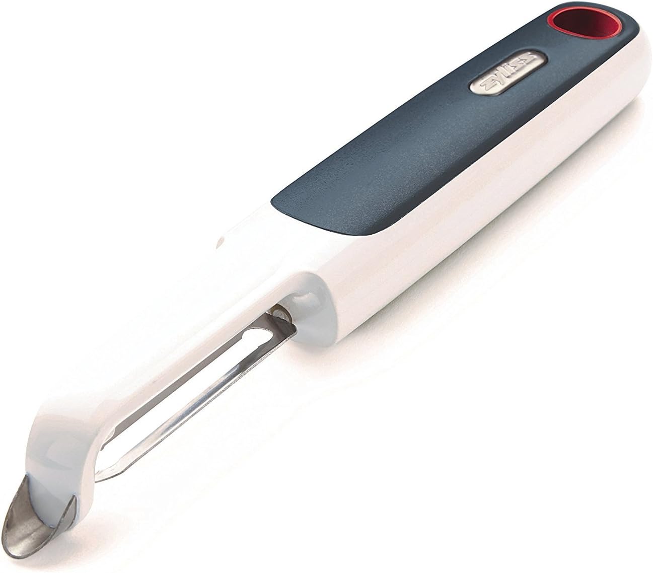 Zyliss SmoothGlide Swivel Peeler for Fruit & Vegetable - Stainless Steel Peeler - Perfect for Potato, Cucumber, Carrot, Apple, Orange, Tomatoes, & More - Comfort Grip Peeler Kitchen Tool - White