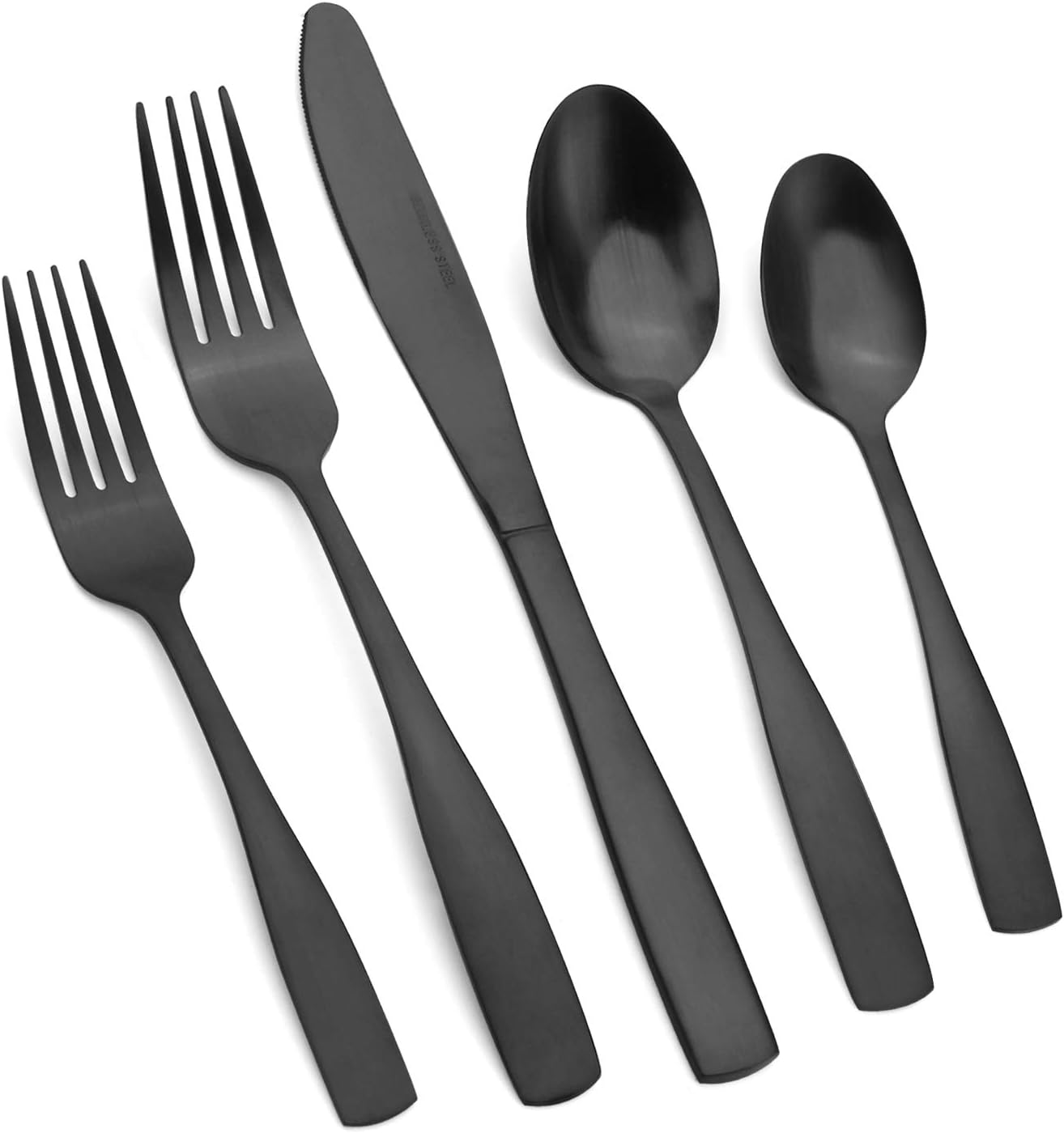 Vanys 40-Piece Silverware Set, Satin Finish Flatware Cutlery Set Service for 8, Knives/Forks/Spoons Included, Dishwasher Safe