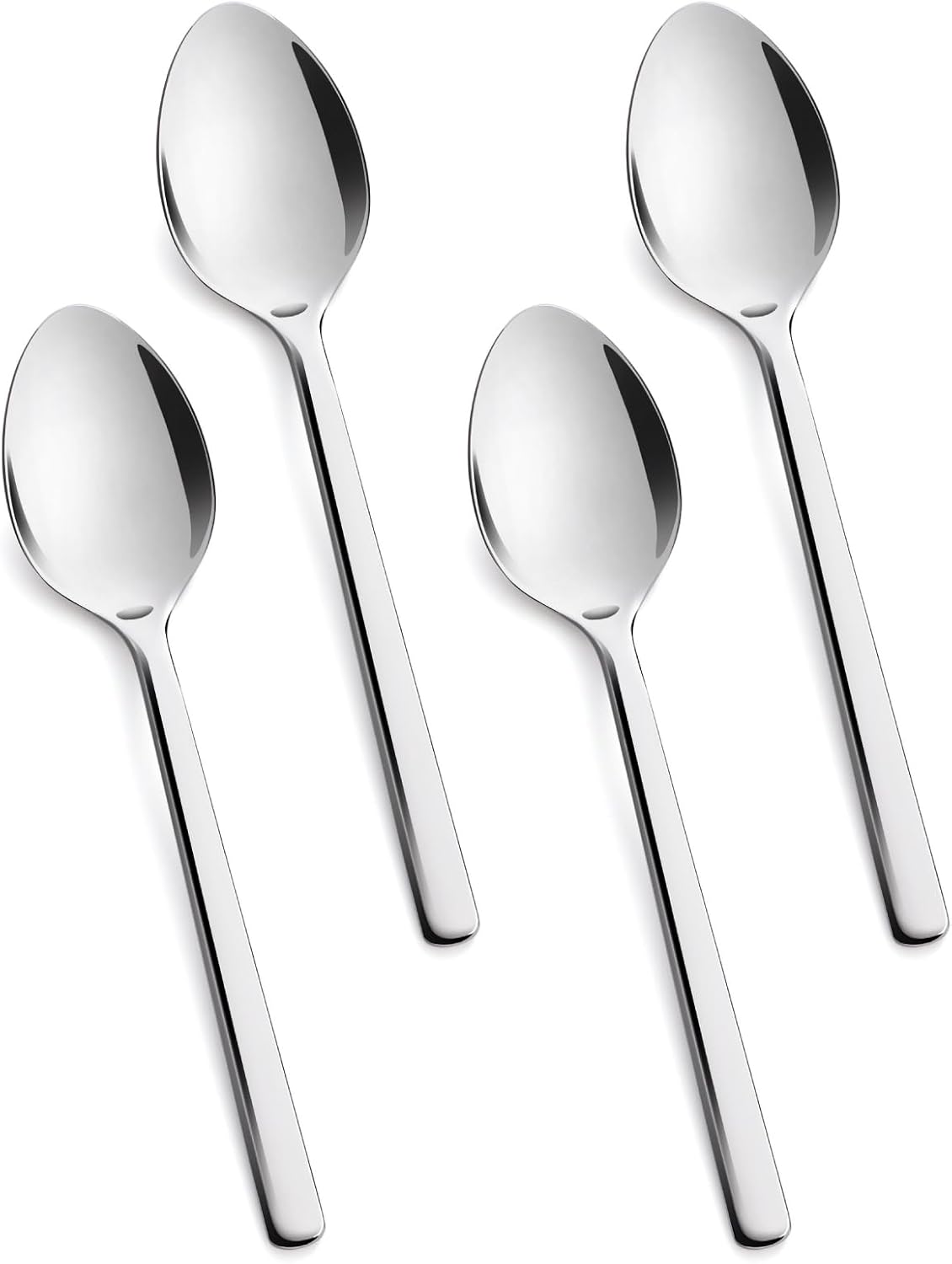 KINGSTONE Large Hostess Serving Utensils 4 Piece Set, 18/10 Stainless Steel Heavy Duty 9.84inch Spoons for Buffet, Wedding, Party, Catering, Dishwasher Safe