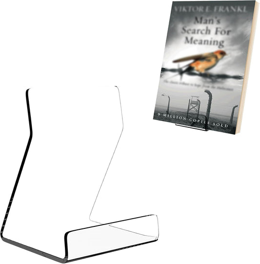 Boloyo Acylic Upright Display Stand, 10PC 4 Inch Clear Display Holder Easel Base Picture Frame for Home Office School Store to Display Book, Vinyl Record, Album, LP Cover, Artworks, CDs