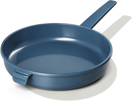 COOKLOVER Nonstick Ceramic Fry Pan, Non-Toxic, PTFE&PFOA Free, Induction Compatible Egg Skillet Frying Pan with Heat Resistant Handle, 11 Inch – Navy Blue