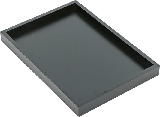 Bam & Boo Natural Bamboo Serving Tray Modern Rectangular (Black, 13” x 9" x 1.2") for Food, Drinks, Decor, Vanity in Home, Kitchen, Bathroom, Coffee Table, Bed