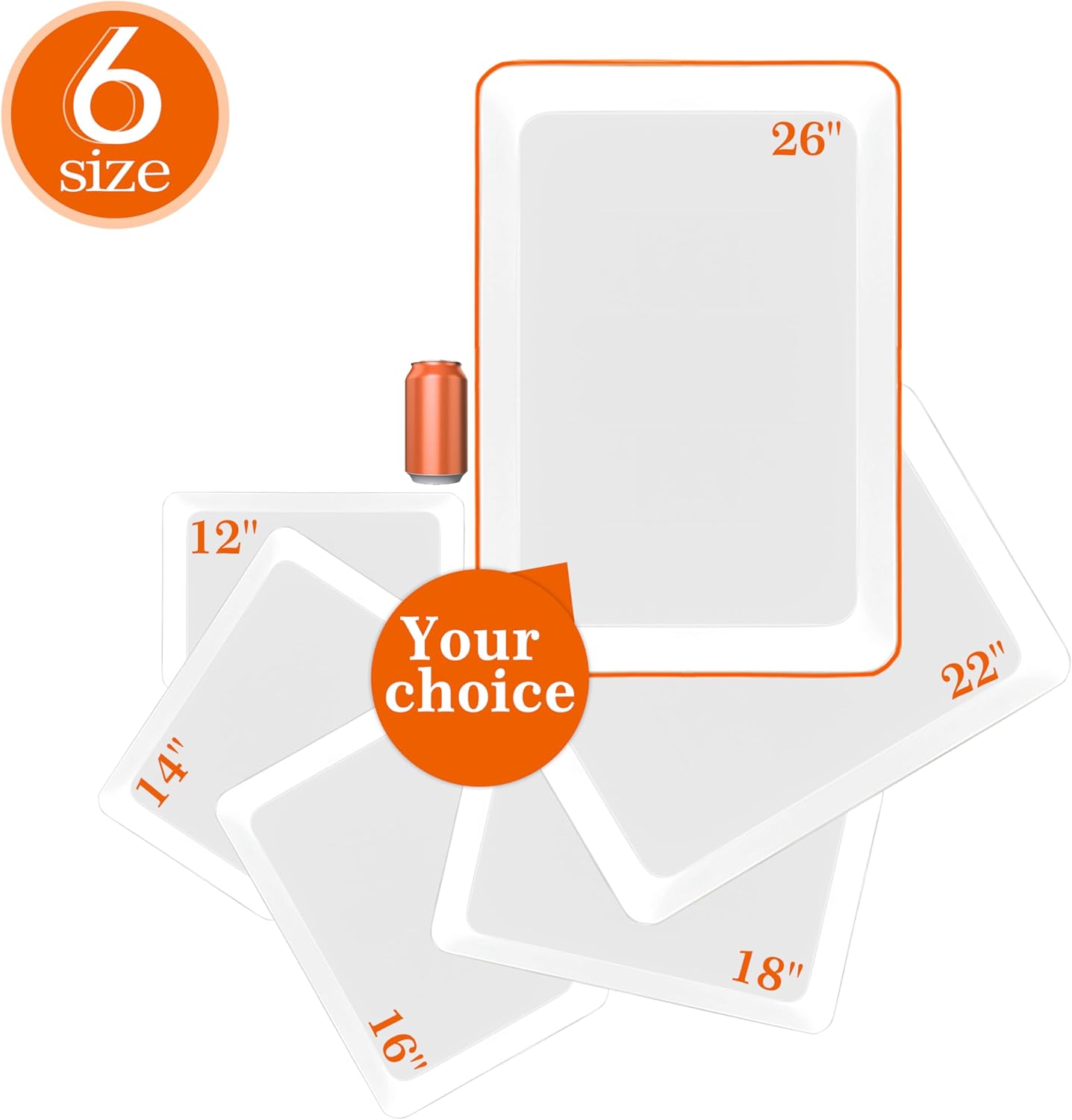 Serving Tray Platter, 26'' x 18'' x 1.6'', 2 Pcs Food Tray for Veggie Fruit Snack Dessert Cookie Cheese, Food Trays for Party Supplies Display, Large Platters for Serving Food, BPA Free