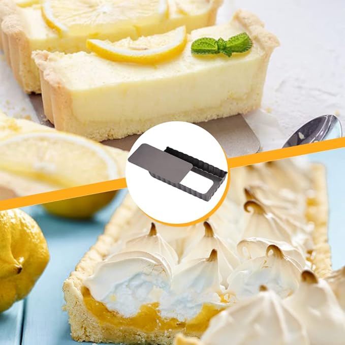 Gutsdoor Mini Tart Pan Square 4 Inch with Removable Bottom Quiche Pan Nonstick Round Quiche Pie Pan Set of 6