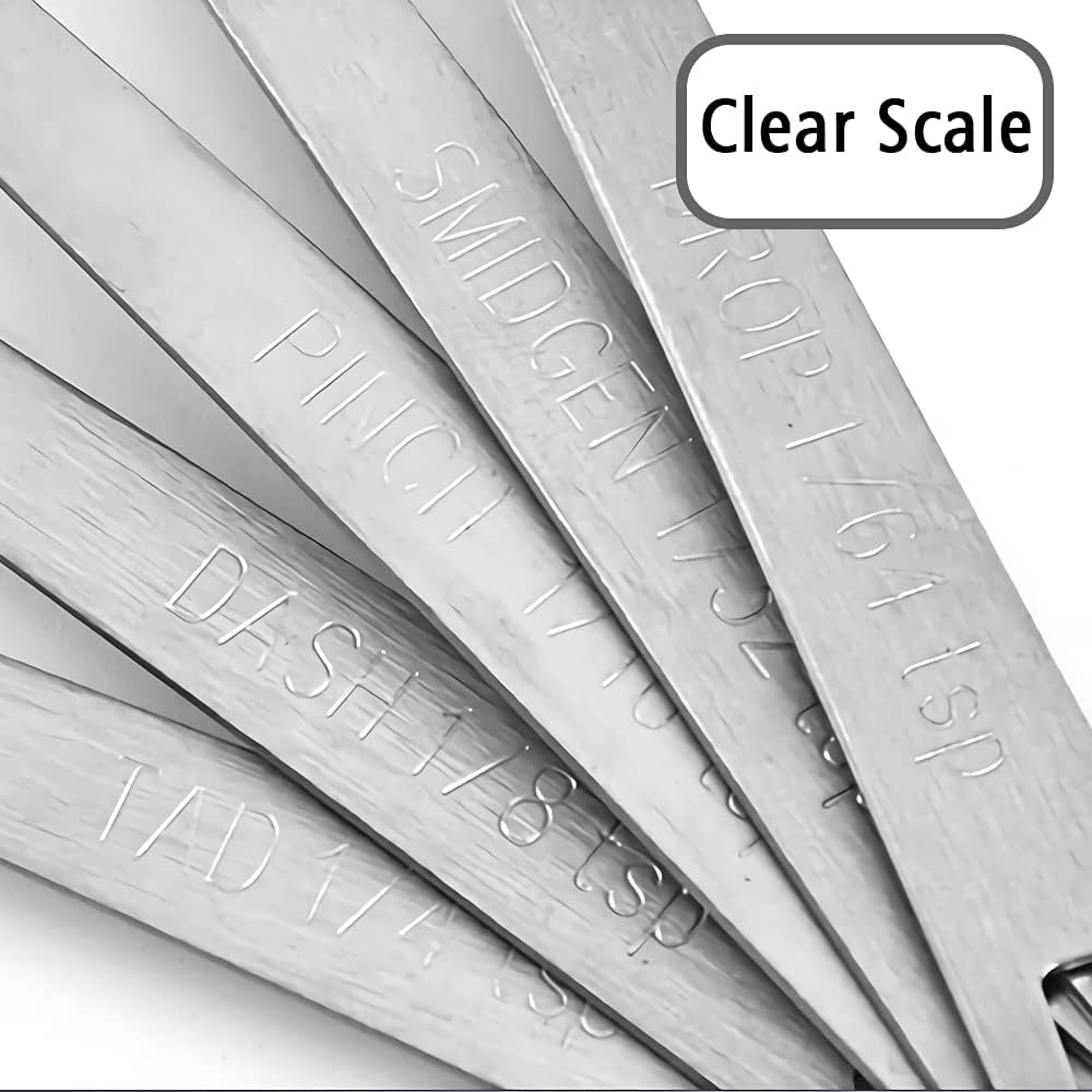 2PCS 1/10 Teaspoon(1/10tsp, 0.5ml) Single Tiny Measuring Spoon, Small Individual Stainless Steel Measure Spoons Only