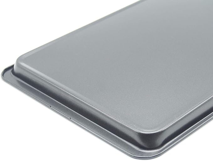 2PCS Cookie Sheet 10x14.5 Inch (Inner 9x13) Baking Sheet Nonstick Heavy Carbon Steel Baking Pans Bakeware