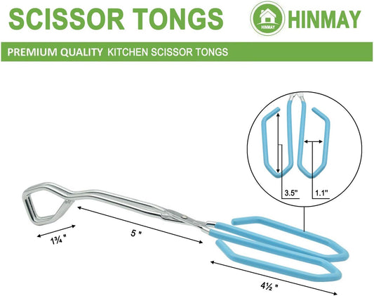 Kitchen Scissor Tongs 11-Inch Heavy Duty Stainless Steel Scissor Cooking Tongs
