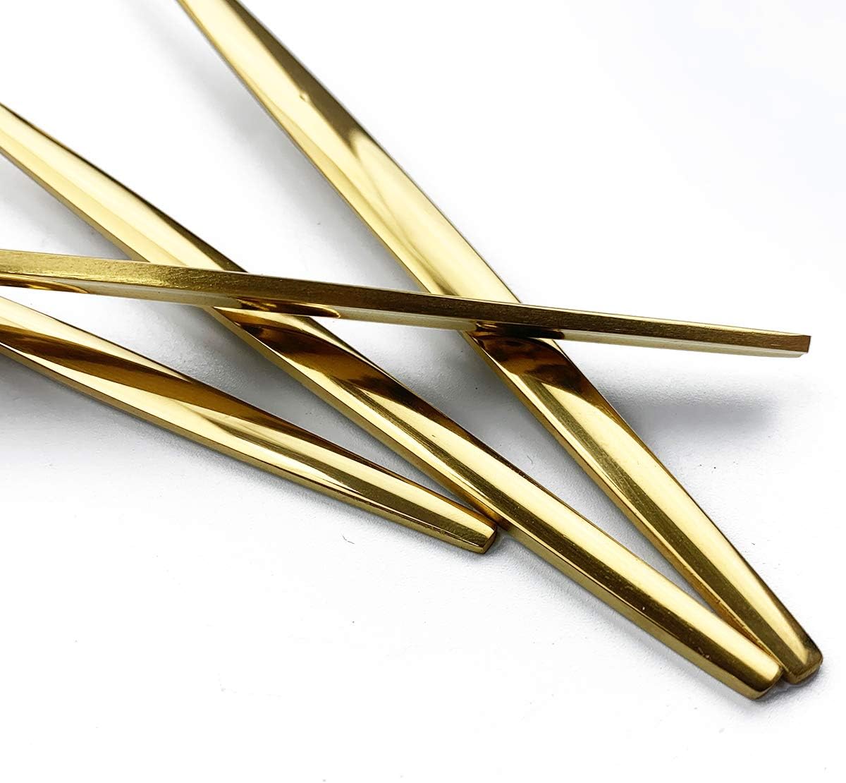 Gugrida Mirror Polished Gold Cute Coffee Spoon Tea spoon Sugar Spoons Mini Coffee Spoons, Light weight design Stainless Steel Flatware Cutlery Set for 6, 5.12-Inch