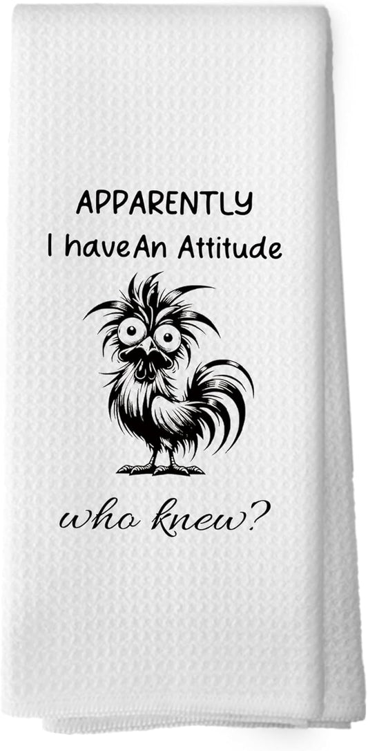 Funny Chicken Kitchen Towels, Funny Chicken Gifts Hand Towels for Kitchen, Chicken Lover Gifts Decorative Tea Towels Dish Towels, Chicken Gifts for Women, Chicken Kitchen Decor, 16x24 Inch