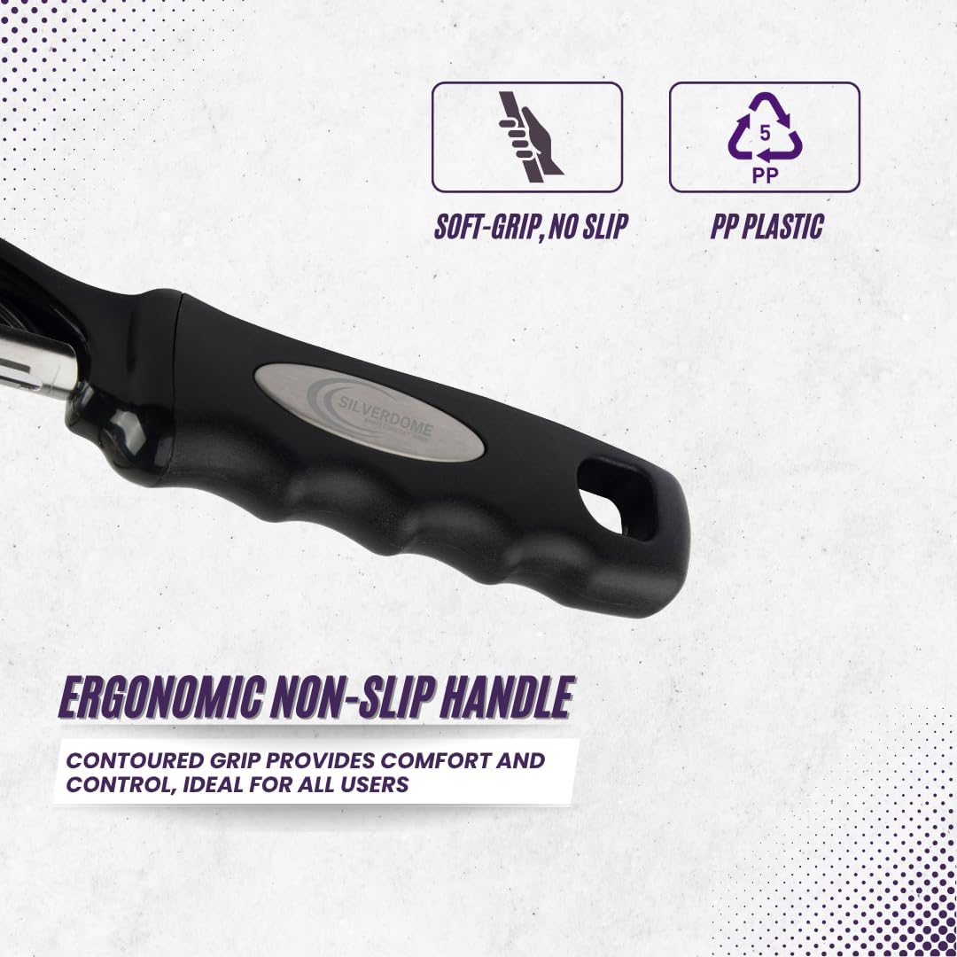 Premium Swivel Peeler- Super Sharp Stainless Steel Blades for fast and efficient Kitchen Prep- Ergonomic Handle- Dishwasher Safe- Equipped with sharp tip to remove Blemishes on Vegetables