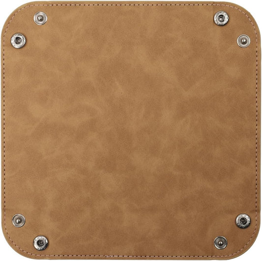 siduater Valet Tray Desktop Storage Organizer – Vegan Leather Catchall Bedside Vanity Tray Nightstand Caddy Holder for Remote Controller, Watch, Keys, Phone, Wallet, Coin, Jewelry, Stone Khaki