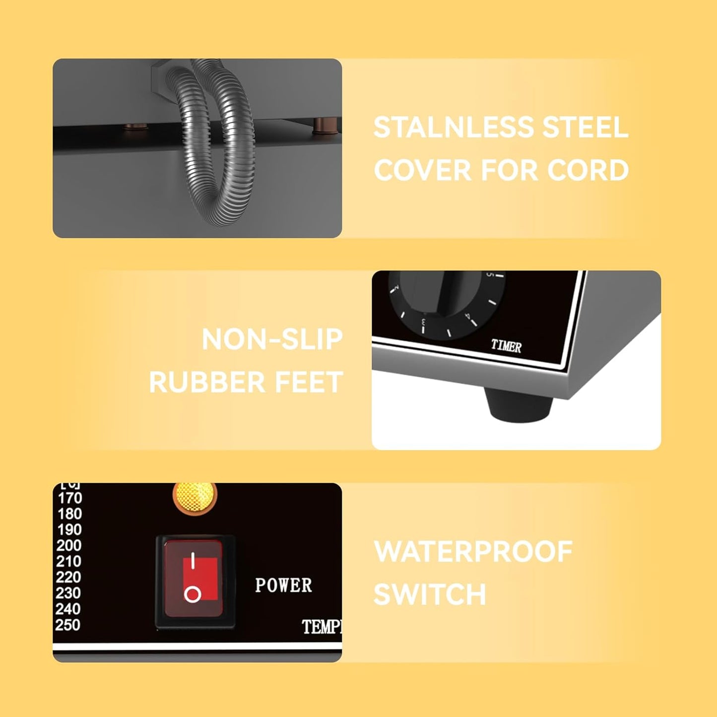 25-Cavity Commercial Mini Dutch Pancake Maker, 1750W Electric Nonstick Stainless Steel Pancake Machine with Timer and Lid for Restaurants, Parties, and Home Use