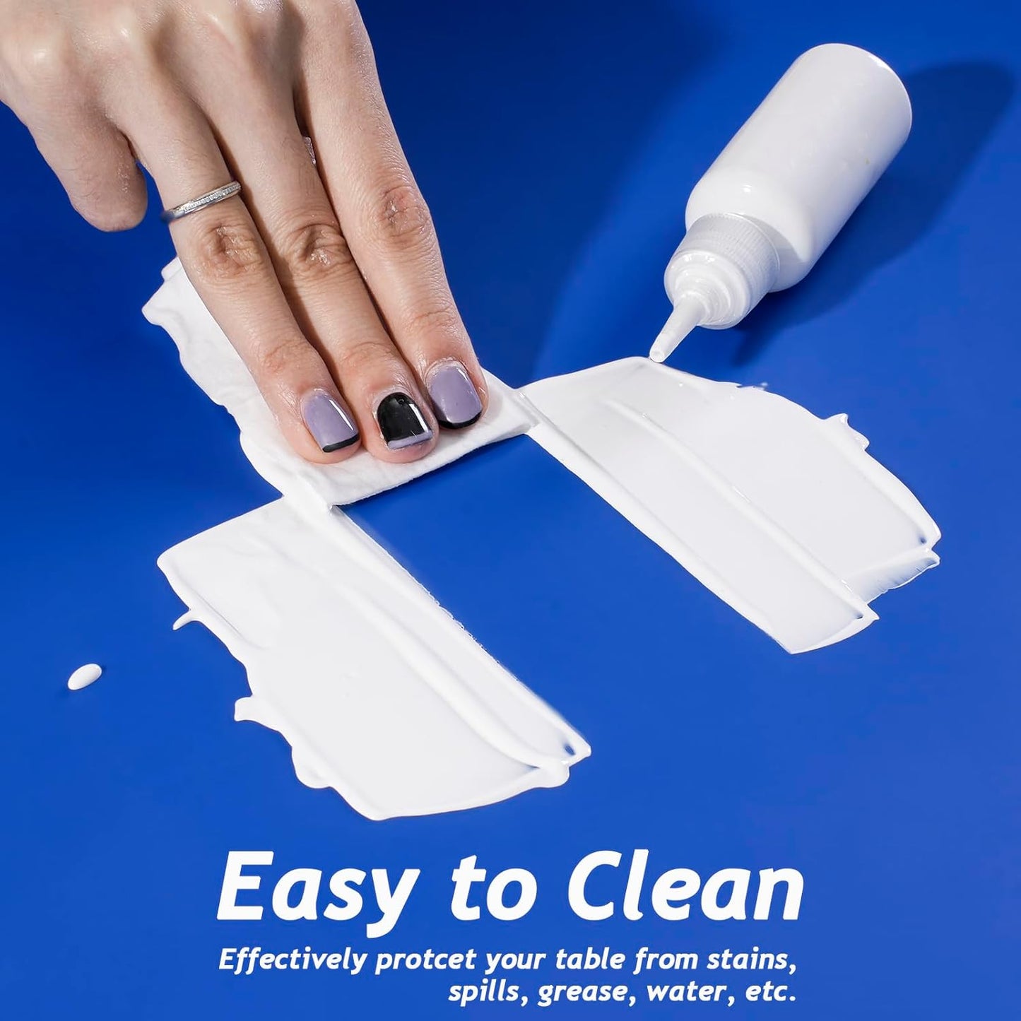 Extra Large Silicone Mat 36" x 24" Place Mats, Heat Resistant Mat for Kitchen Countertop Protector, Thick Placemats Washable Silicone Mats for Kitchen Counter Mat Dining Table Mat, Dark Blue, SAPID