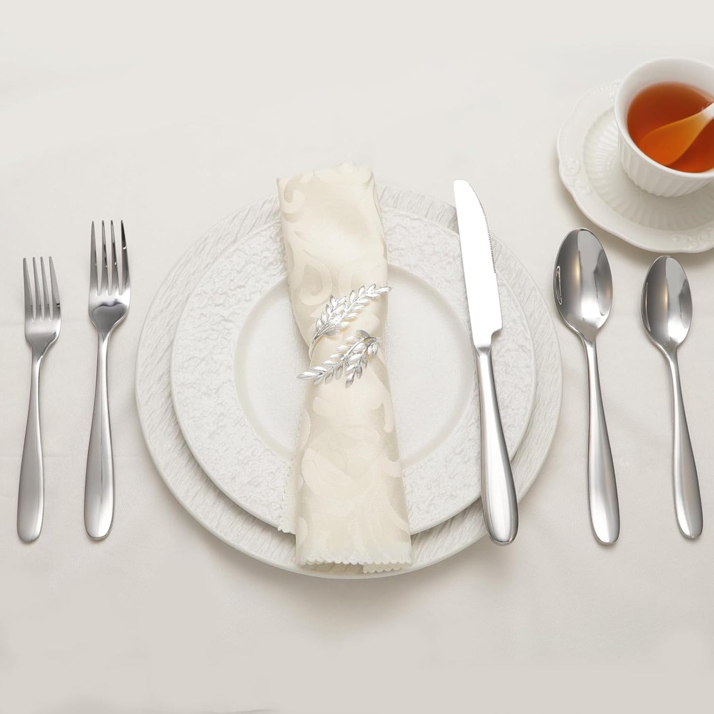 40-Piece Silverware Set, Flatware Set for 8, Food-Grade Stainless Steel Tableware Cutlery Set, Mirror Finished Utensil Sets for Home Restaurant, Forks Spoons and Knives Set, Dishwasher Safe