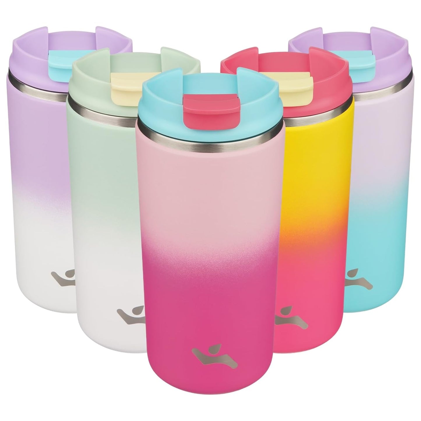 Tumbler with Lid, 12 oz Travel Coffee Mug Double Wall Vacuum Stainless Steel Thermal Metal Cup Insulated Water Bottle,Cherry