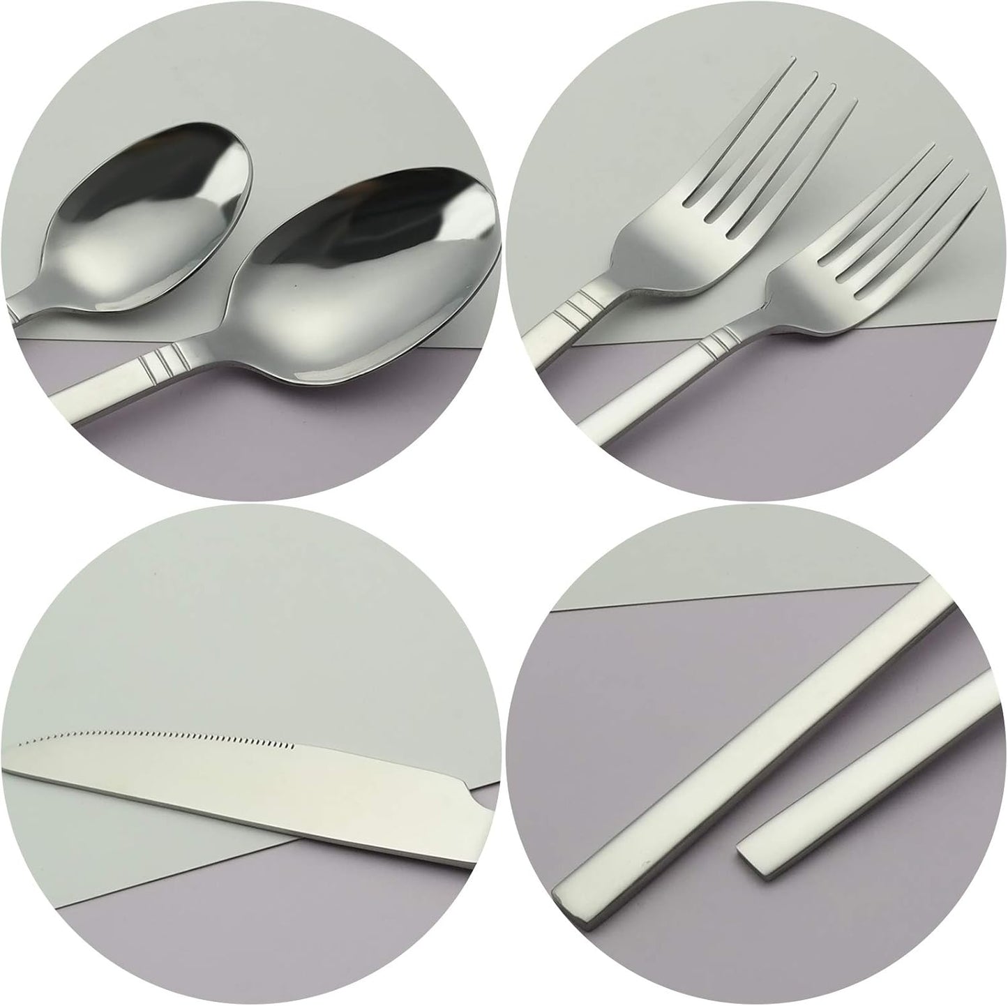 Morcte 30-Piece Stainless Steel Cutlery Flatware Set, Service for 6