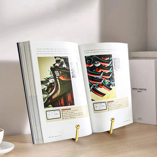 Kruodop 6 Inch Plate Stands for Display, 3 Pack Plate Holder Display Stand, Gold Metal Frame Easel Holder Stand for Pictures,Book, Photo, Decorative Plate