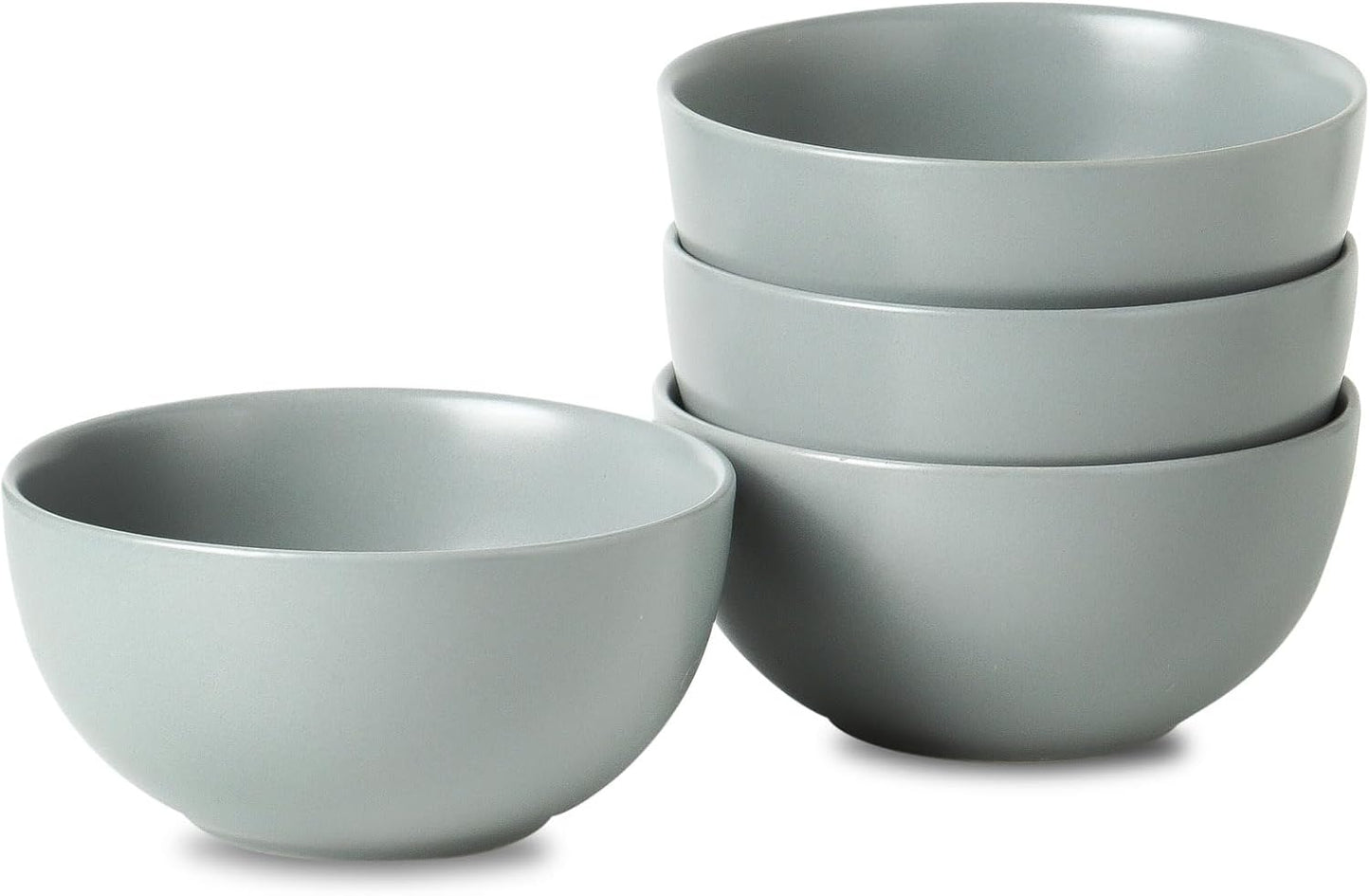 Cereal Bowls Set of 4, 24 oz Bowls for Kitchen, Ceramic Bowls for Salad, Fruit, Breakfast, Dessert, Stoneware Soup Bowls, Dishwasher & Microwave Safe, Pebble Gray