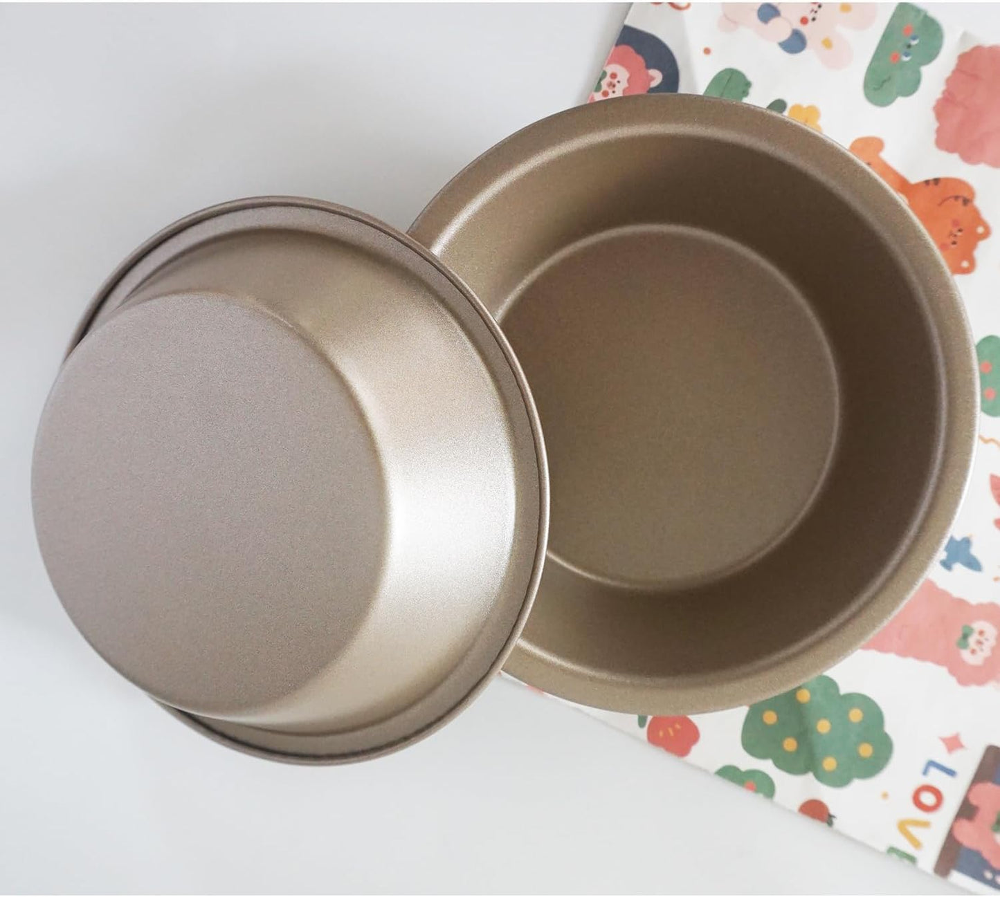 5 Inch Mini Pie Pans, Round Pie Tart Small Tin, Reusable Nonstick Carbon Steel Pie Pan Plate Set for Oven, Tiny Pie Tin for Pot Pies, Bread, Cakes, Quiches - 8PCS, Gold