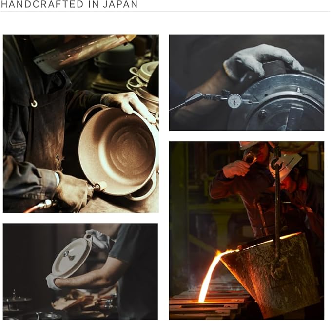 Vermicular Oven Pot | Non-Toxic Enameled Cast Iron Pot | 26cm Shallow (3.9 Qt) | Oven-safe | Induction-compatible | Dutch Oven | Made in Japan | Serves 3-4 | Pearl Brown