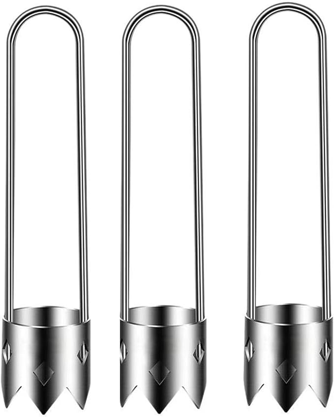 Fruit and Vegetable Corer Pepper Seed Apple Remover Bell Pepper Tomato Corer Tool Stainless Steel Kitchen Gadget