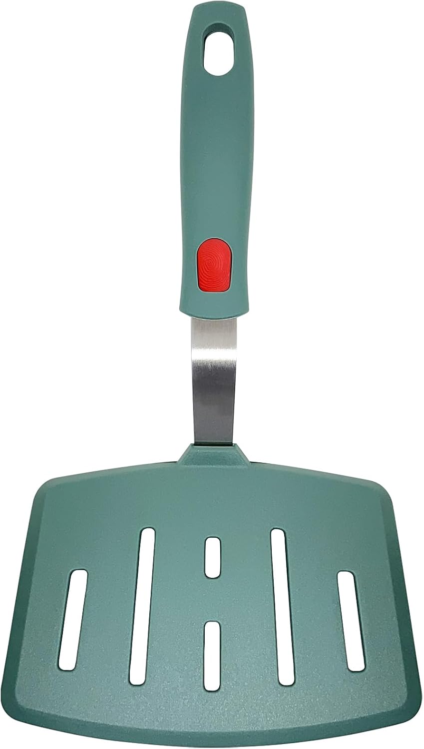 Silicone Spatula Turner, Heat Resistant Pancake Spatulas for Nonstick Cookware Pan, Wide Slotted Omelette Egg Spatula Fish Spatula Cooking Spatula for Kitchen Use Thin Flexible Spatula Dishwasher Safe