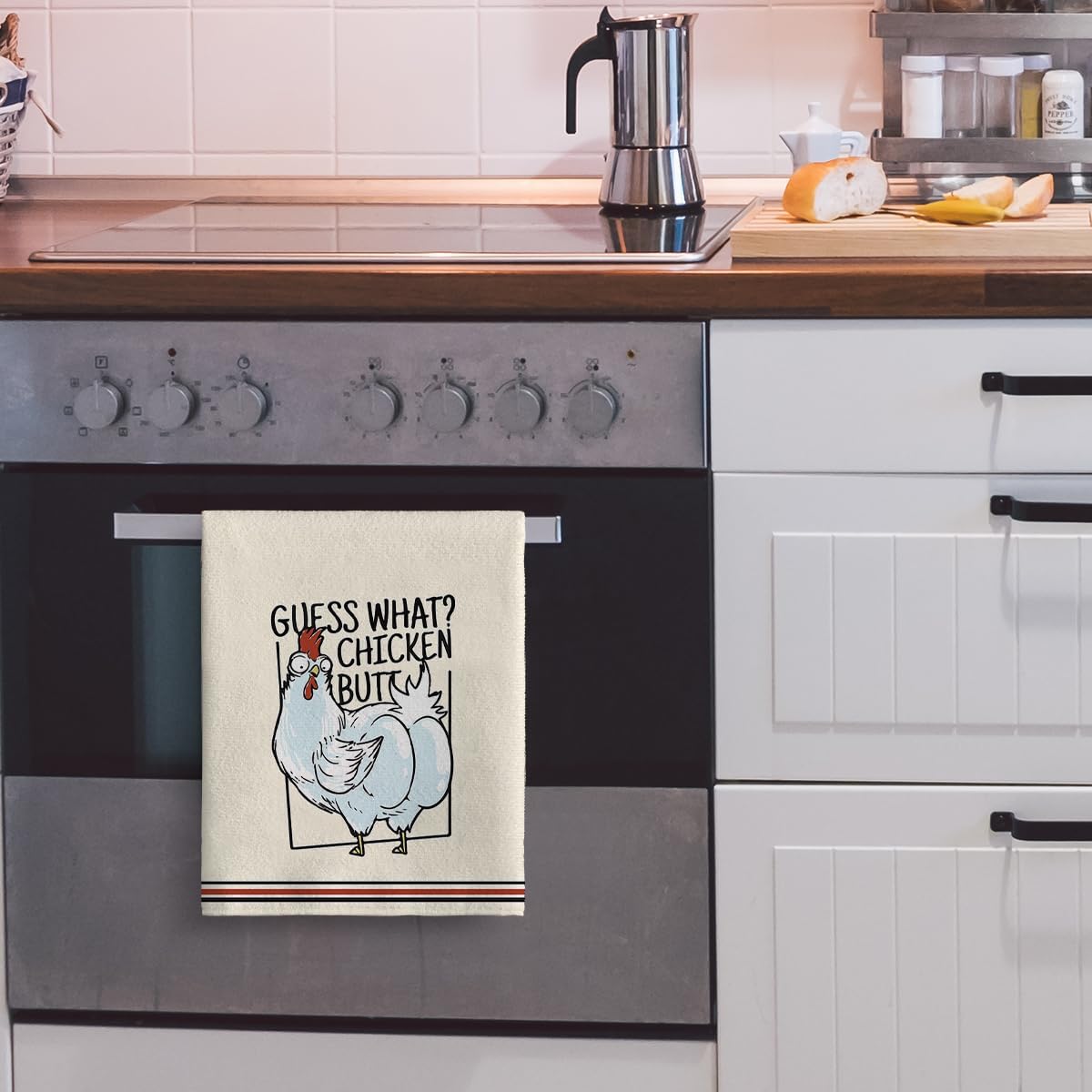 Cukemip Funny Chicken Kitchen Towels Decorative Set, Funny Dish Towels Tea Towels Set of 2, Absorbent Farmhouse Hand Towels for Kitchen Drying, Housewarming Gifts for Chicken Lovers