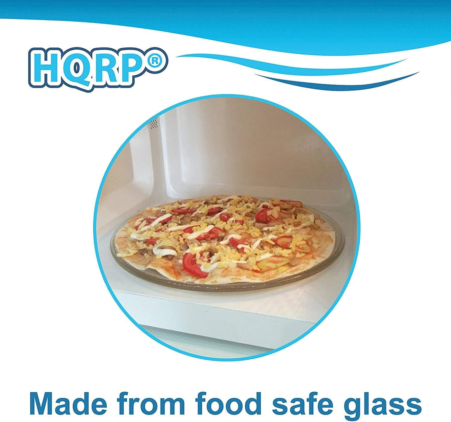 HQRP 9.6" Glass Turntable Tray for Microwave Oven Cooking Plate, 9.6 inch