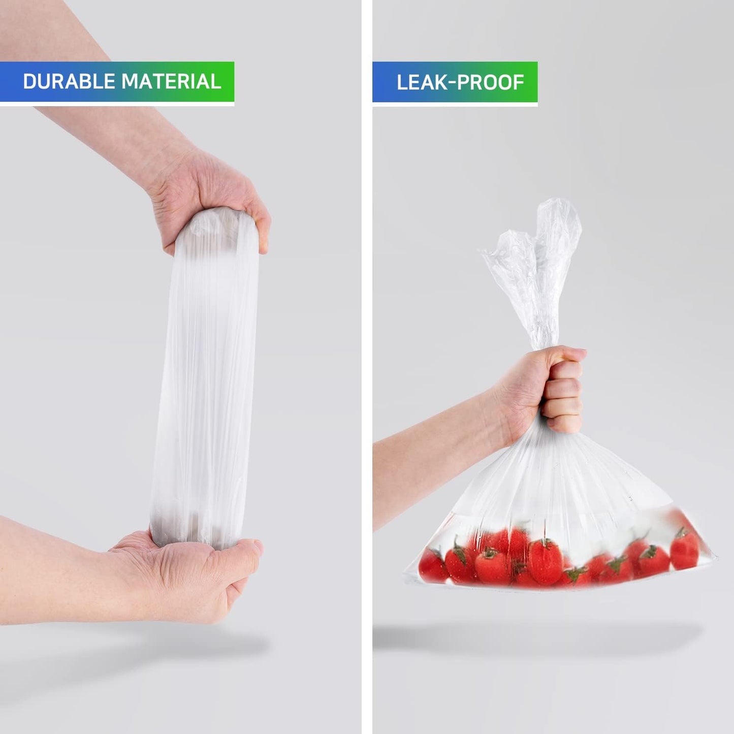 CLEANWRAP Food Storage Roll Bags (9.84 * 13.78-600 PCS) + Zipper Bag (Mix 225 Bags) | Food Plastic Bags, Mini Plastic Bags, Plastic Bread Bags, Roll Plastic Bags, Plastic Produce Bag