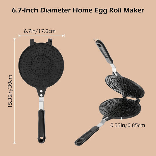 Dyna-Living Waffle Cone Maker Non-stick Ice Cream Cone Maker 6.7 inches Ice Cream Cone Waffle Maker Household Egg Roll Maker Waffle Bowl Machine for DIY Ice Cream Waffle Cone Desserts