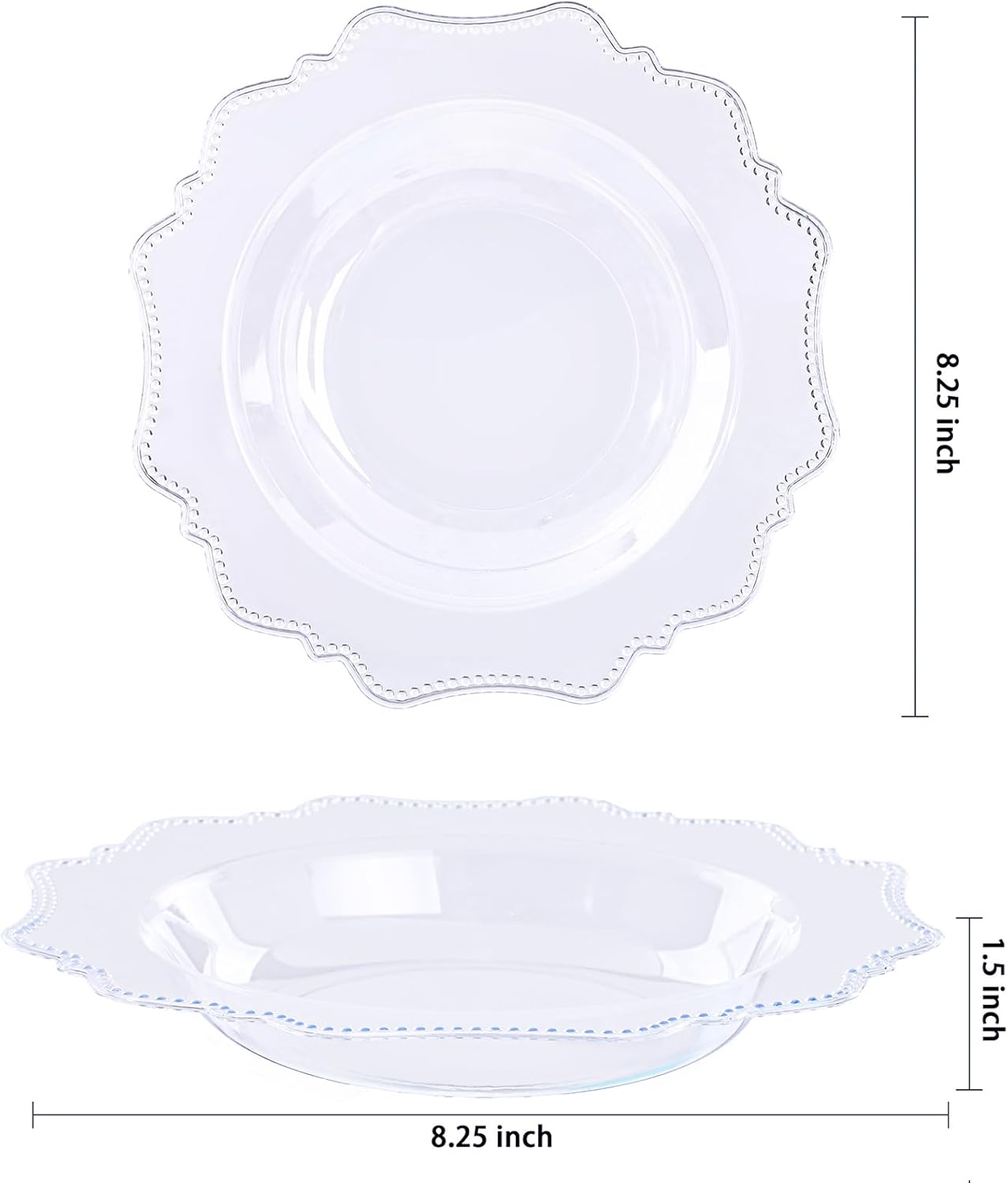 COLOSUS 60 Clear Plastic Bowls, 12 oz Disposable Soup Bowls, Premium Plastic Dessert Bowl,Heavy-duty Salad Bowl for Party, Wedding, Dinner, Christmas, Thanksgiving, and Catering