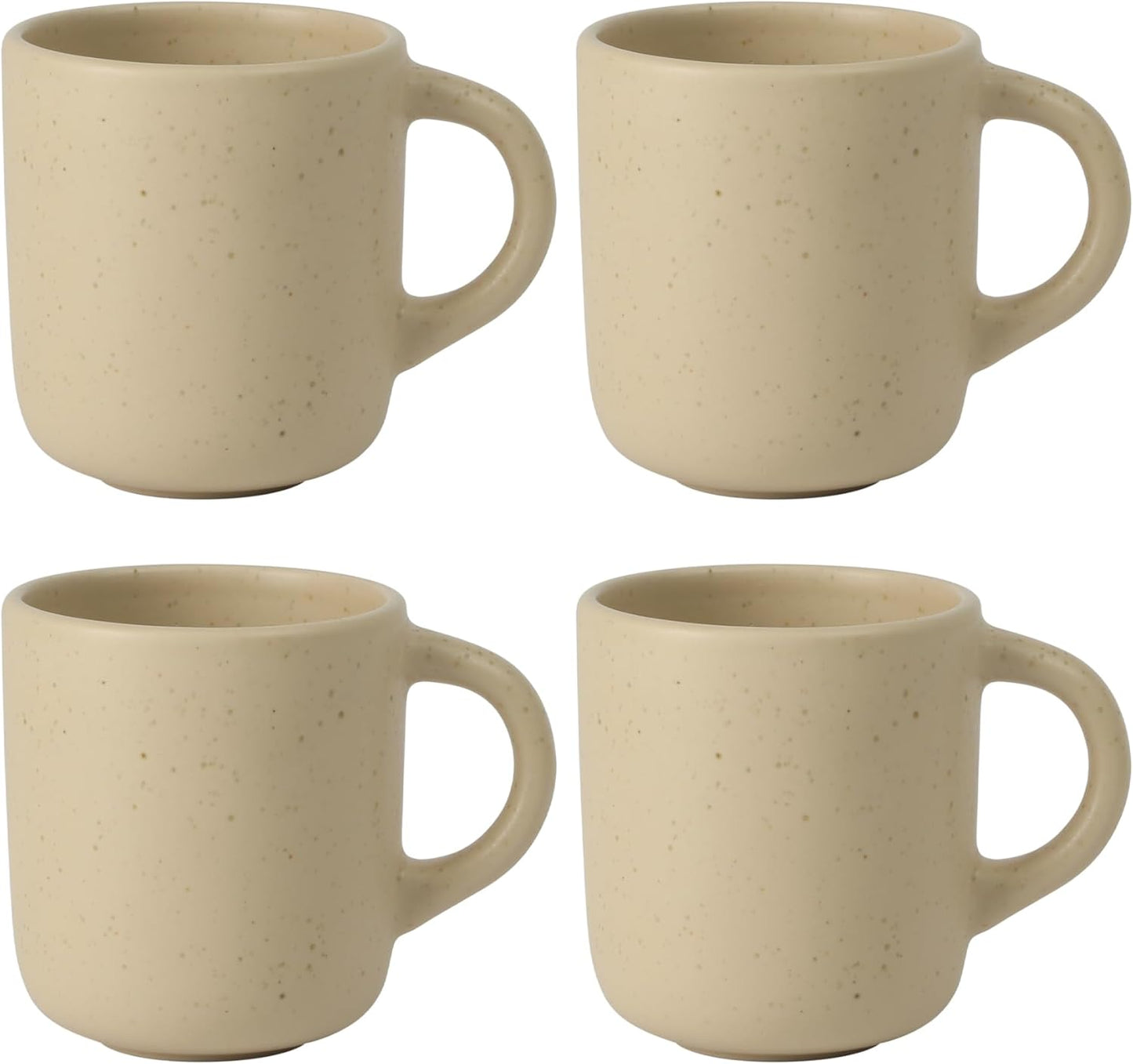 Bloomhouse Corsica Clay 4 Piece Mug Set - Cappuccino Cream