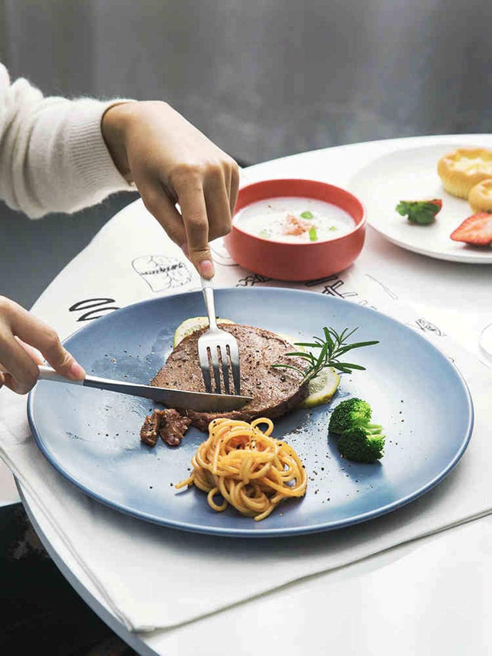 AOOSY Silverware Set, Luxury Royal 20 Pieces Stainless Steel Flatware Set Stainless Steel Steak Knife and Spoon Fork Cutlery Set for Home Kitchen and Restaurant, Service for 4