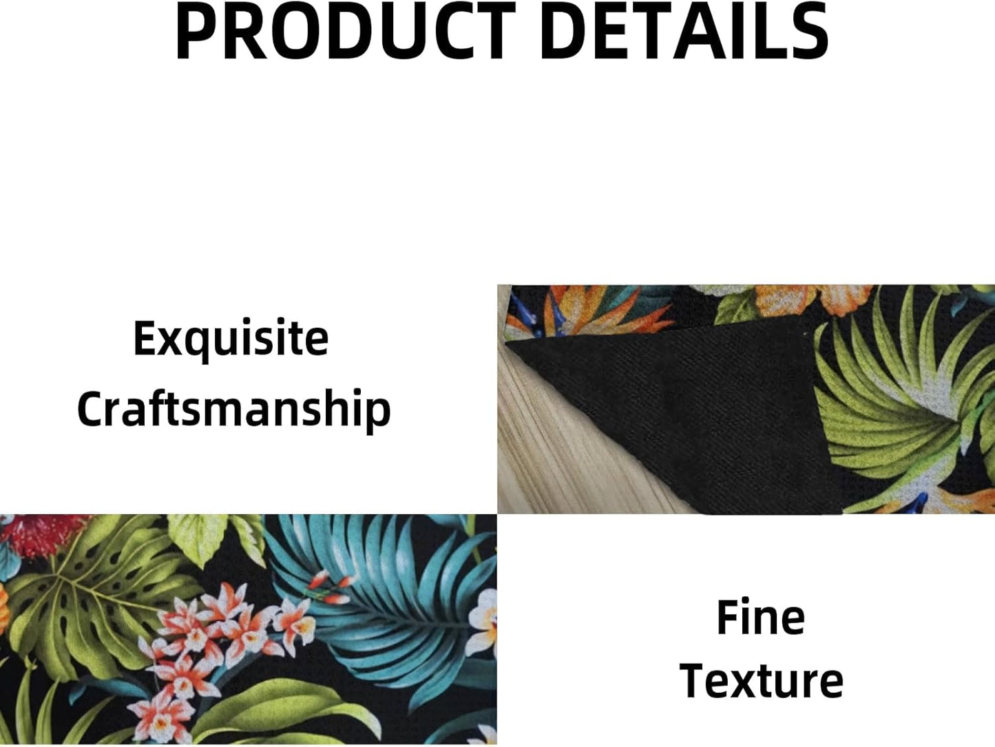 Orange Flowers Hawaii Dish Drying Mat for Kitchen Counter, Floral Flowery 18"x24" Blossom Coffee Bar Dish Drainer Rack Mats Coffee Pot Maker Accessories Decoration Dining Room Pet Feeding Mat Decor