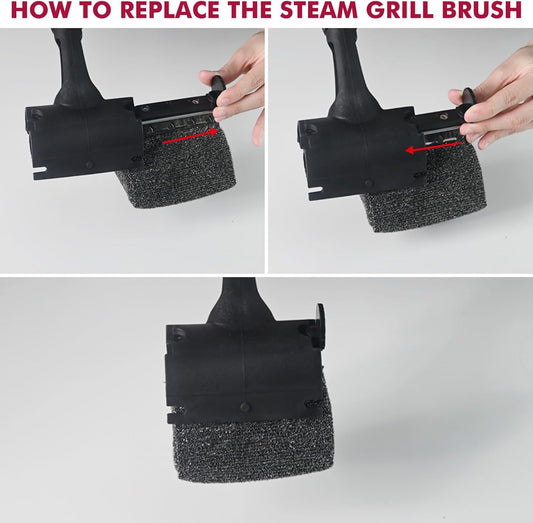 2 Pack Replaceable Cleaning Head, Grill Brush Bristle Free