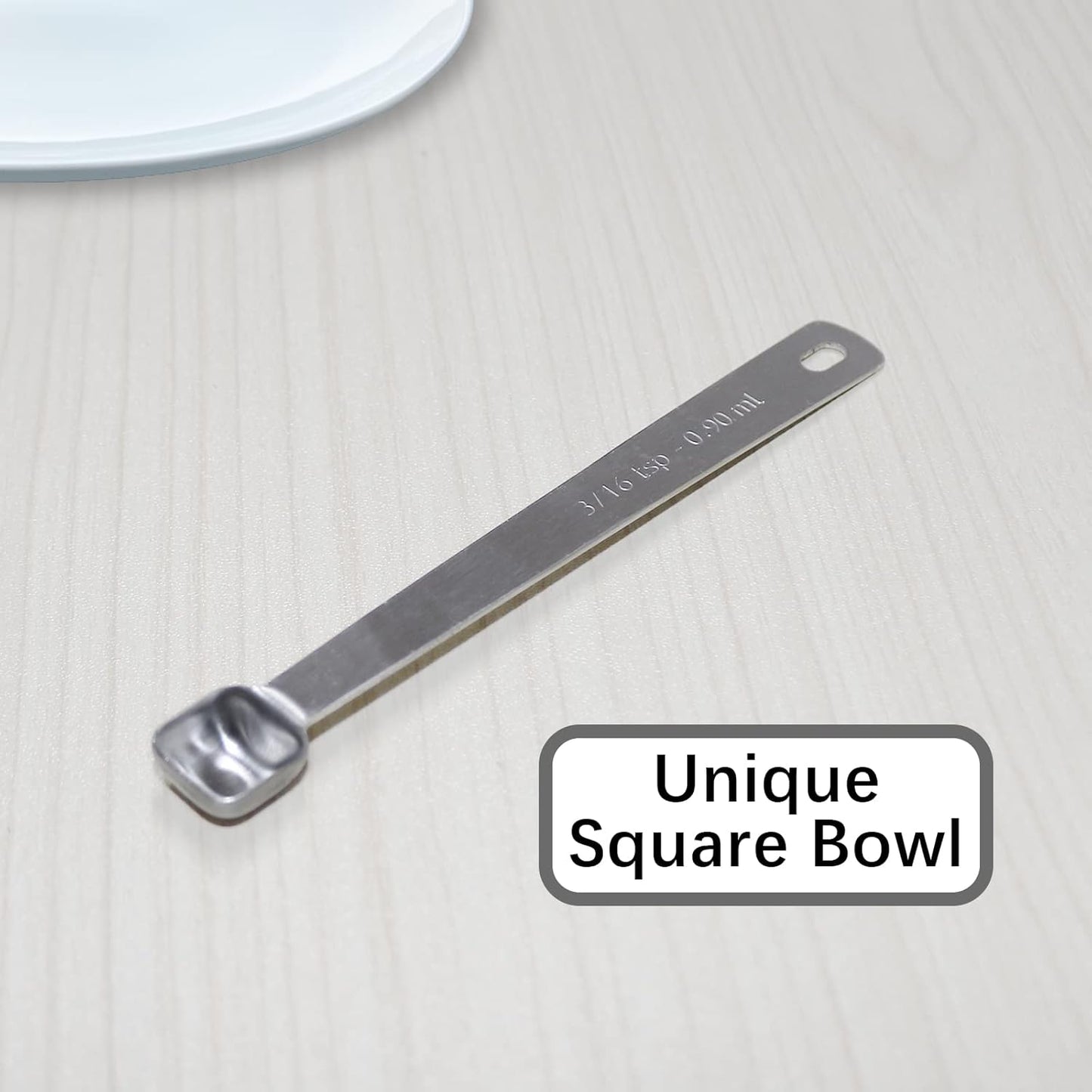 1PCS 3/16 Teaspoon(3/16tsp, 1/16tbsp, 0.9ml) Single Tiny Measuring Spoon, Small Individual Stainless Steel Measure Spoons Only