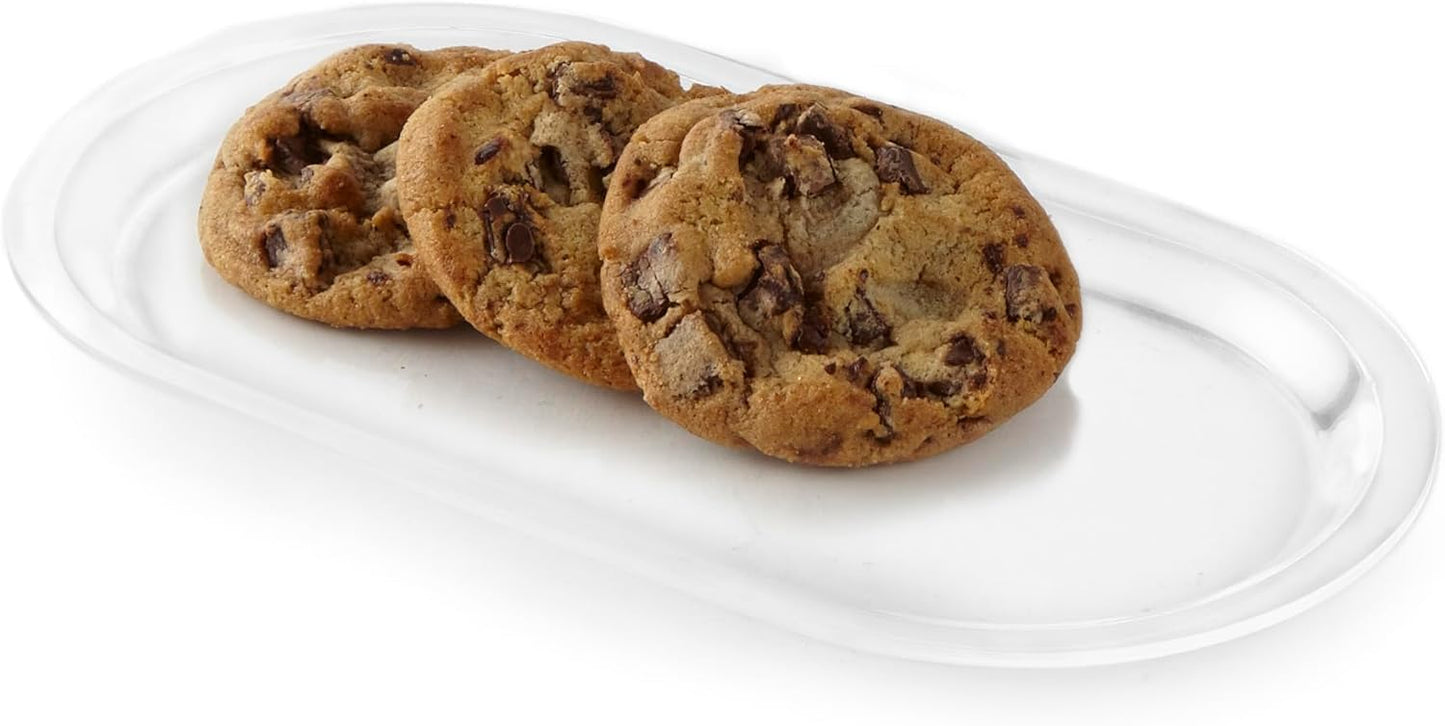 Huang Acrylic Clear Oval Serving Tray | Serveware for Appetizers, Snacks, and Charcuterie | Perfect for Parties, Holidays, Celebrations and Everyday Use | Small 10.25" x 5.5"