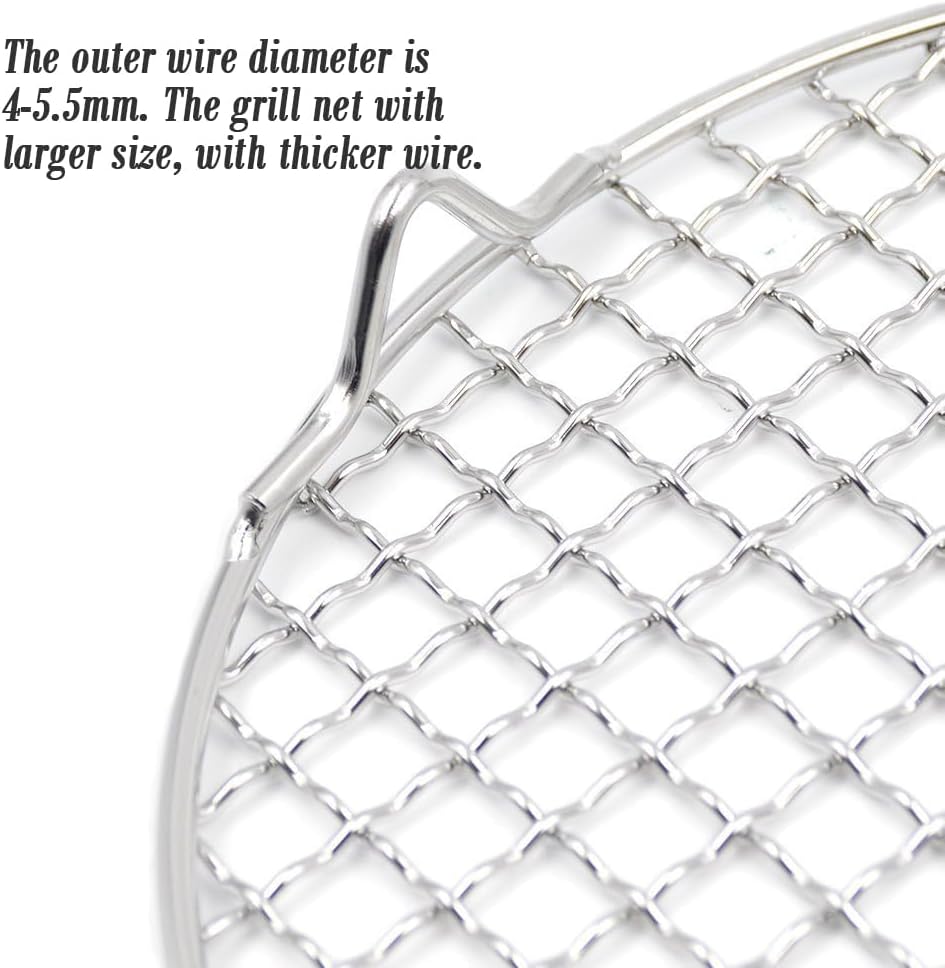 Canning Racks for Pot Dia 12" Carbon Baking Net Grill Pan Grate Multi-Purpose Cross Wire Rack Round Steaming Cooling Stainless Steel (305mm/12)