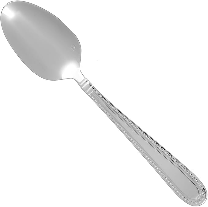 Fortessa Caviar 18/10 Stainless Steel Flatware Serving Spoon, 8.2-Inch