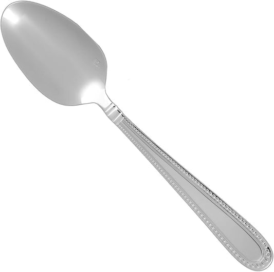 Fortessa Caviar 18/10 Stainless Steel Flatware Serving Spoon, 8.2-Inch